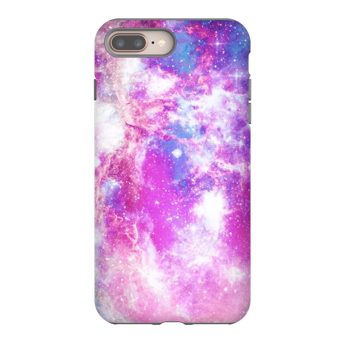 iPhone 8 plus StrongFit Pink blue starry galaxy by Oana 