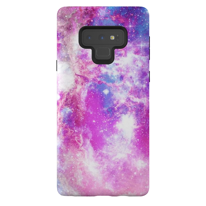 Galaxy Note 9 StrongFit Pink blue starry galaxy by Oana 