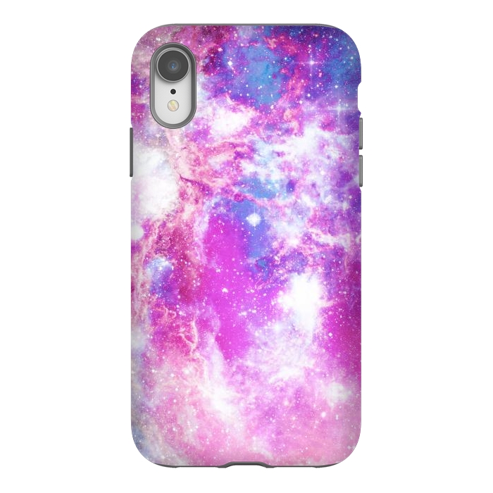 iPhone Xr StrongFit Pink blue starry galaxy by Oana 