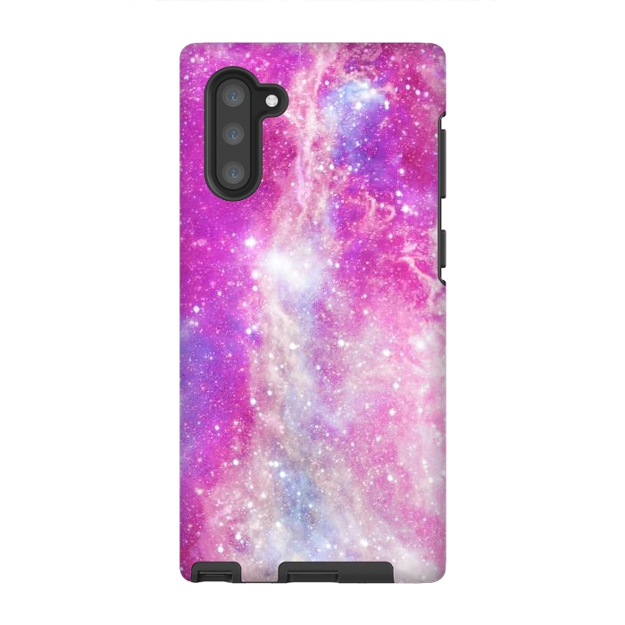 Galaxy Note 10 StrongFit Pink blue starry galaxy by Oana 