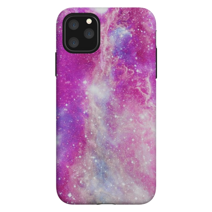 iPhone 11 Pro Max StrongFit Pink blue starry galaxy by Oana 