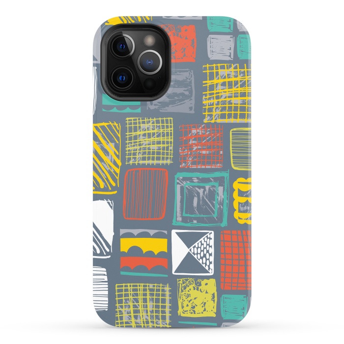 iPhone 12 Pro StrongFit Square Metropolis Leaves by Rachael Taylor