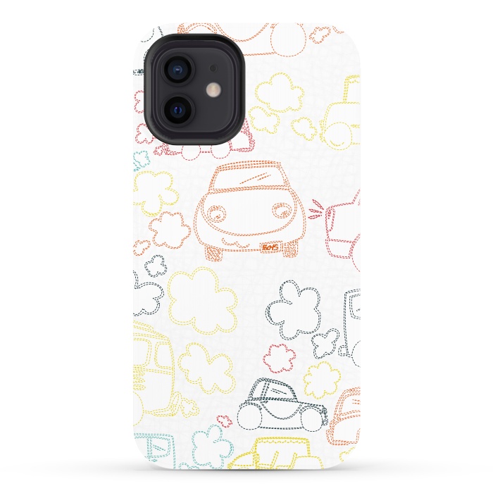 iPhone 12 StrongFit Stitched Cars by MaJoBV