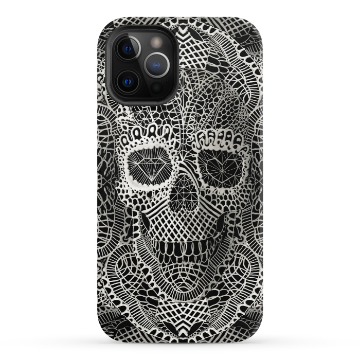 iPhone 12 Pro StrongFit Lace Skull by Ali Gulec