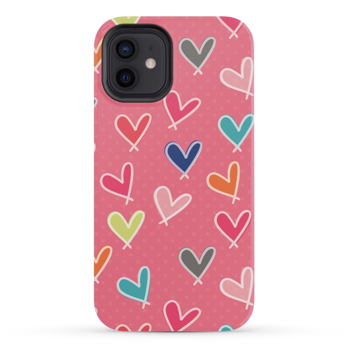 iPhone 12 mini StrongFit Pink Blow Me One Last Kiss by Rosie Simons