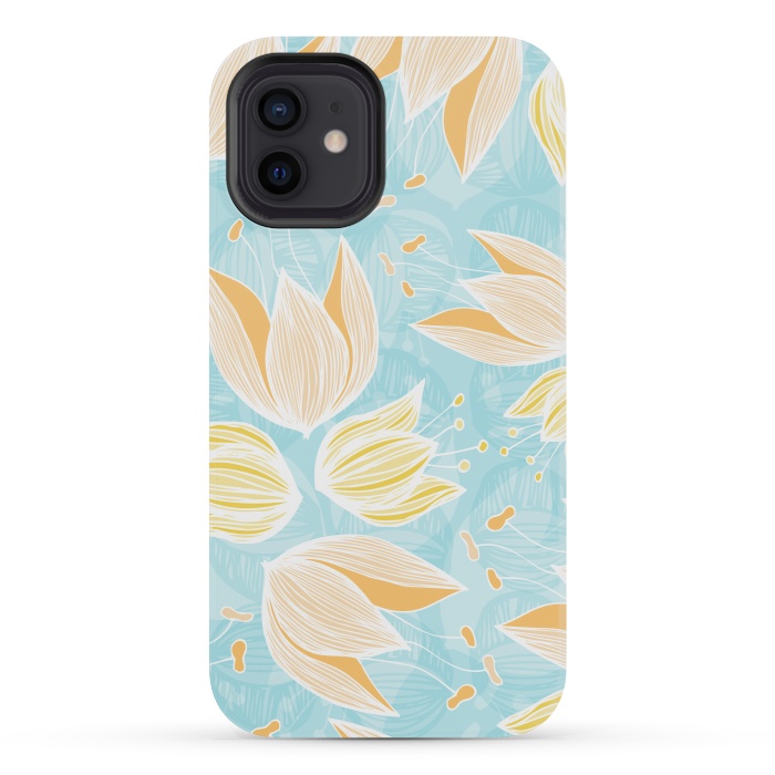 iPhone 12 mini StrongFit Blumen Blue by Anchobee