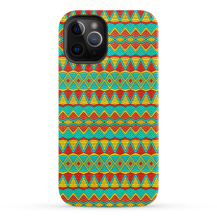 iPhone 12 Pro StrongFit Tribal Soul by Pom Graphic Design