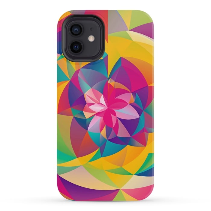 iPhone 12 mini StrongFit Acid Blossom by Eleaxart