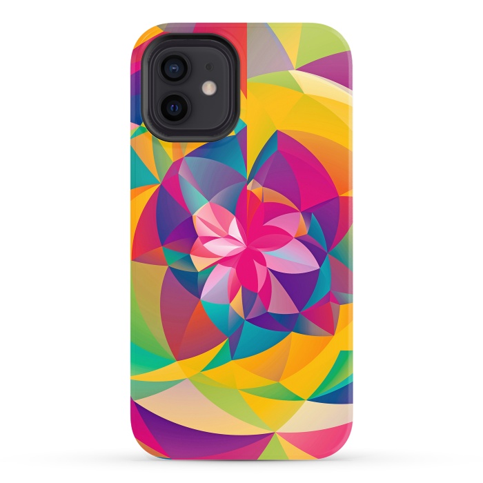 iPhone 12 StrongFit Acid Blossom by Eleaxart