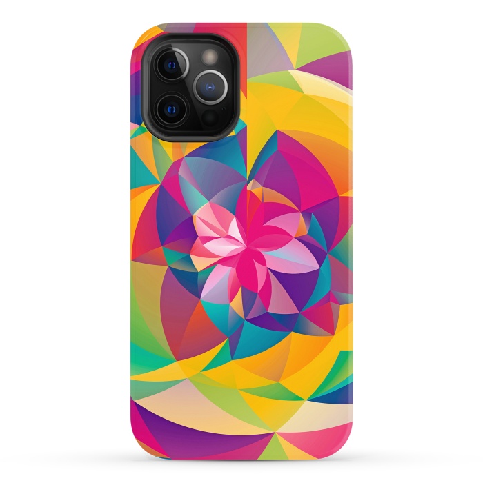 iPhone 12 Pro StrongFit Acid Blossom by Eleaxart