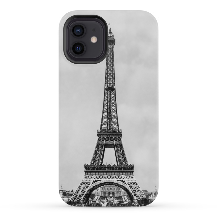 iPhone 12 mini StrongFit Tour Eiffel Retro by Bruce Stanfield