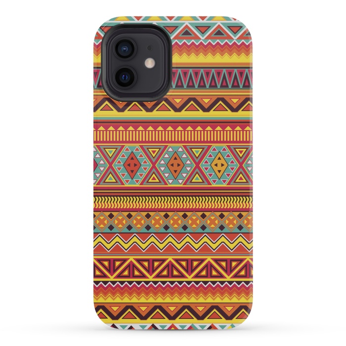 iPhone 12 mini StrongFit AZTEC PATTERN by Diego Tirigall