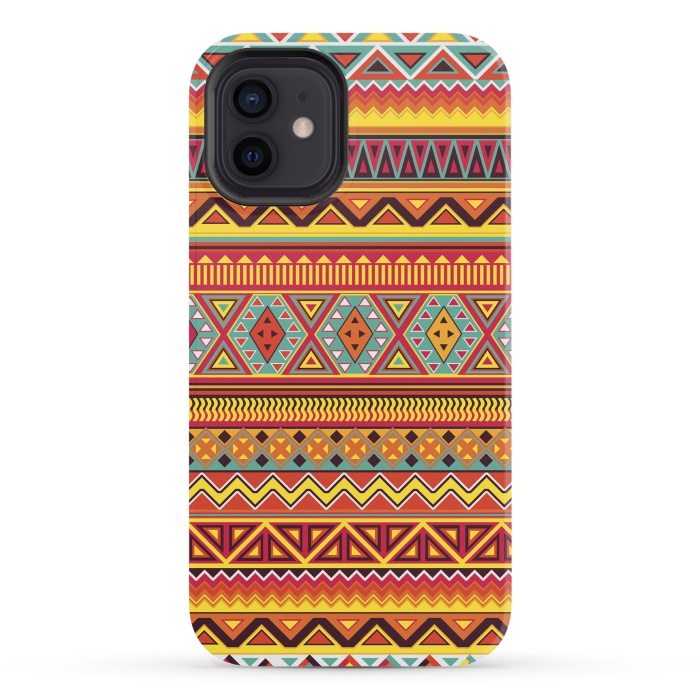 iPhone 12 StrongFit AZTEC PATTERN by Diego Tirigall