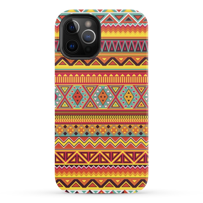 iPhone 12 Pro StrongFit AZTEC PATTERN by Diego Tirigall