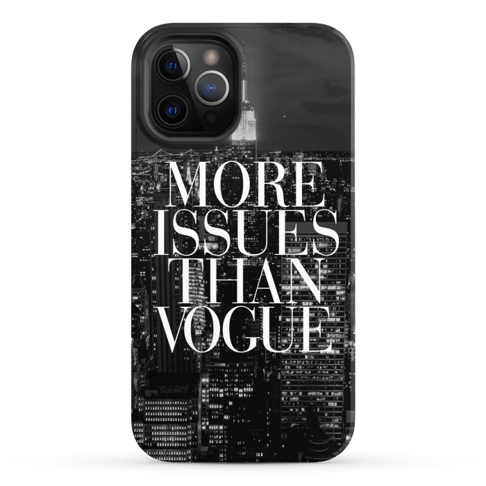 iPhone 12 Pro StrongFit Siphone vogue issues nyc skyline by Rex lambo