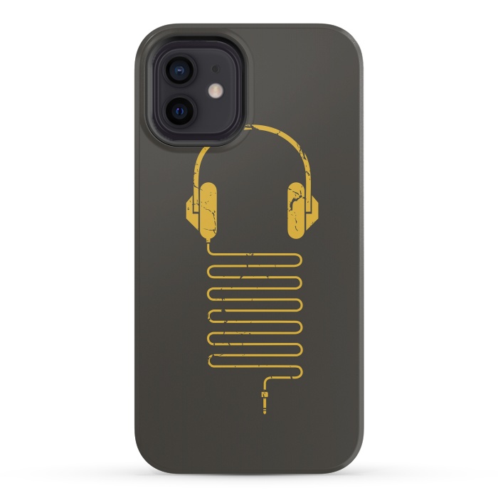 iPhone 12 mini StrongFit GOLD HEADPHONES by Sitchko