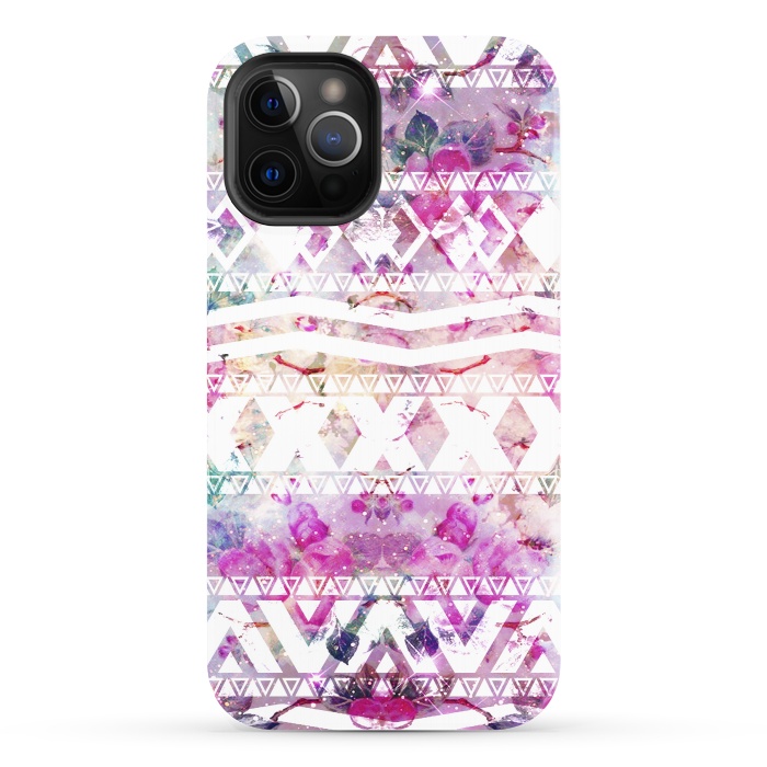 iPhone 12 Pro StrongFit Nebula Flowers Floral by Girly Trend