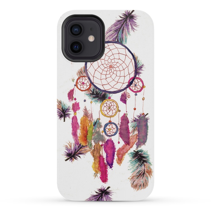 iPhone 12 mini StrongFit Dreamcatcher and Feather Pattern by Girly Trend
