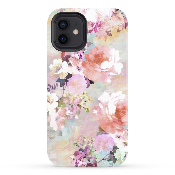 iPhone 12 StrongFit Watercolor Flowers by Girly Trend