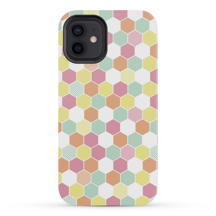 iPhone 12 mini StrongFit Geo Hex by Alice Perry Designs