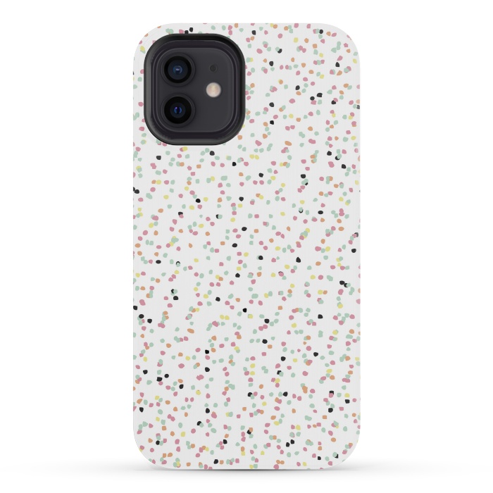 iPhone 12 mini StrongFit Speckled Rain by Alice Perry Designs