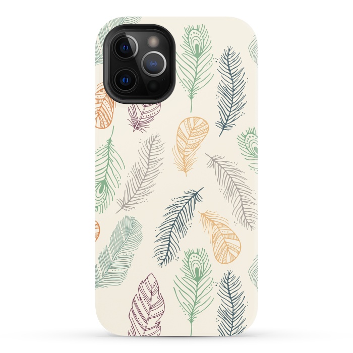 iPhone 12 Pro StrongFit Feathers by TracyLucy Designs