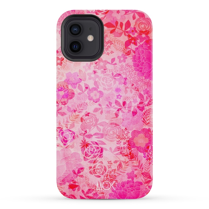 iPhone 12 mini StrongFit Rose Floral by M.O.K.