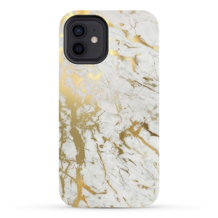 iPhone 12 StrongFit Gold Marble by M.O.K.