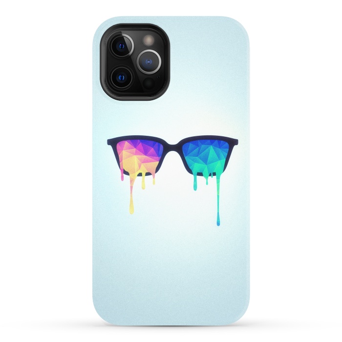iPhone 12 Pro StrongFit Psychedelic Nerd Glasses with Melting lsdtrippy by Philipp Rietz