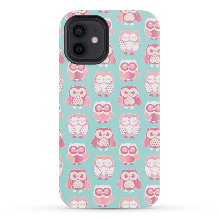 iPhone 12 mini StrongFit Owls by Leska Hamaty