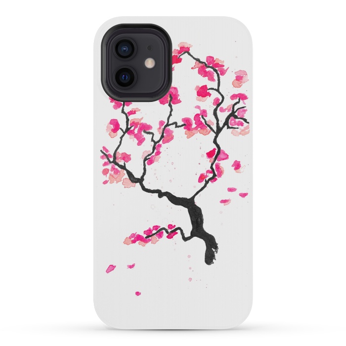 iPhone 12 mini StrongFit Cherry Blossoms by Amaya Brydon