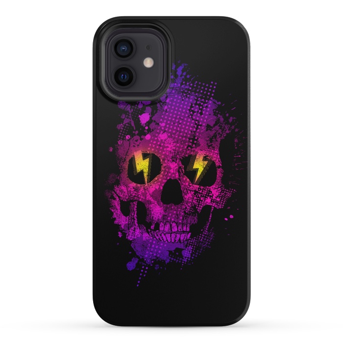iPhone 12 mini StrongFit Acid Skull by Mitxel Gonzalez