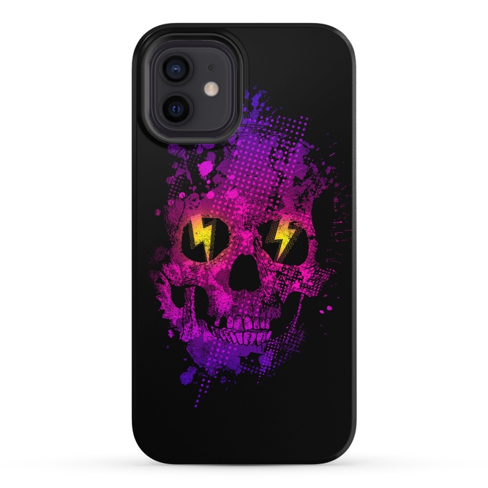 iPhone 12 StrongFit Acid Skull by Mitxel Gonzalez