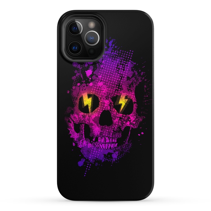 iPhone 12 Pro StrongFit Acid Skull by Mitxel Gonzalez