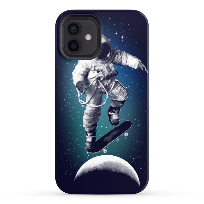 iPhone 12 StrongFit Skateboarding astronaut by Mitxel Gonzalez