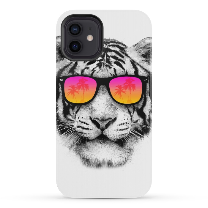 iPhone 12 mini StrongFit The Coolest Tiger by Mitxel Gonzalez