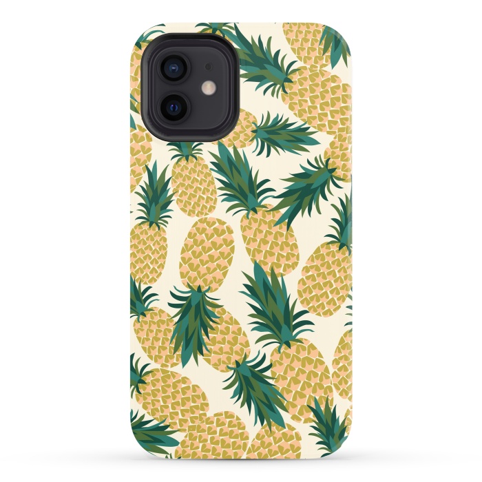 iPhone 12 StrongFit Pineapples by Laura Grant