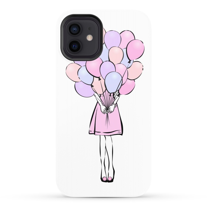 iPhone 12 StrongFit Balloon Girl  by Martina