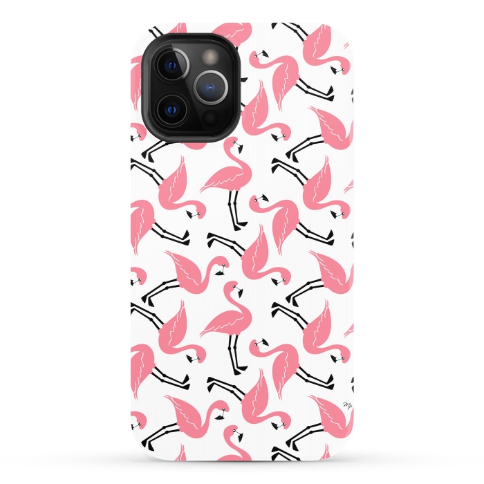 iPhone 12 Pro StrongFit Flamingos by Martina