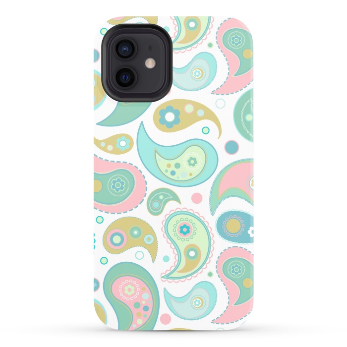 iPhone 12 StrongFit Pretty Paisley  by Martina