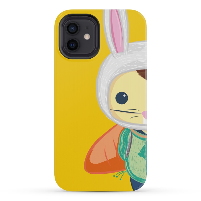 iPhone 12 mini StrongFit Little Bunny by Alejandro Orjuela