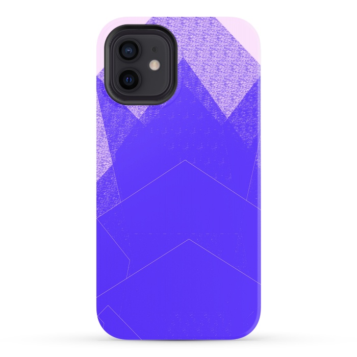 iPhone 12 StrongFit Sunset Mountain Blue by ANoelleJay