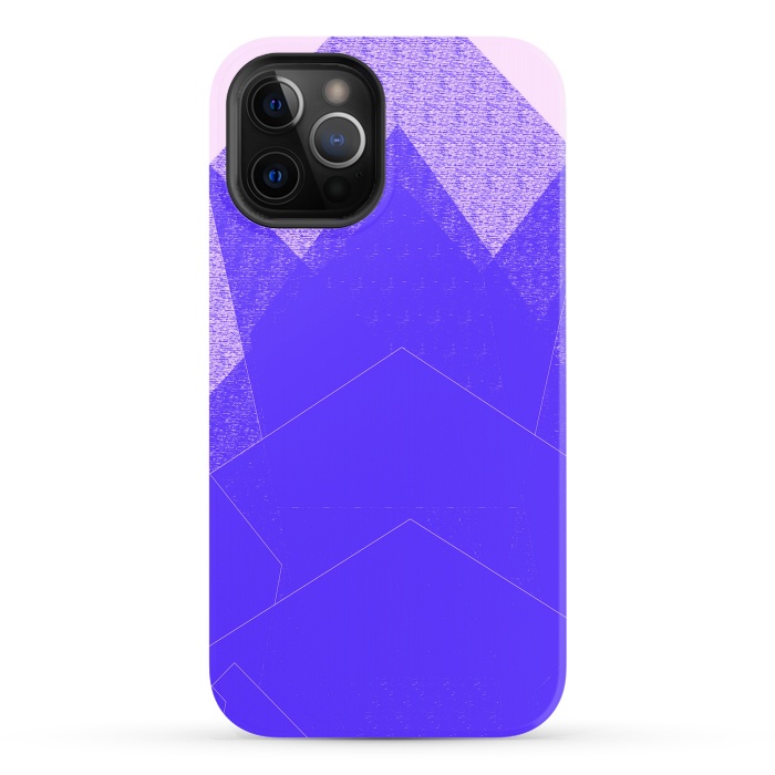 iPhone 12 Pro StrongFit Sunset Mountain Blue by ANoelleJay
