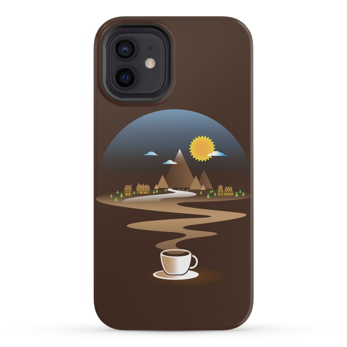 iPhone 12 mini StrongFit Coffee in Town by Steven Toang