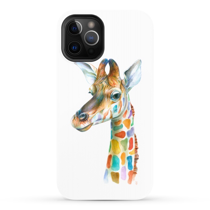 iPhone 12 Pro StrongFit Colorful Giraffe by Brandon Keehner