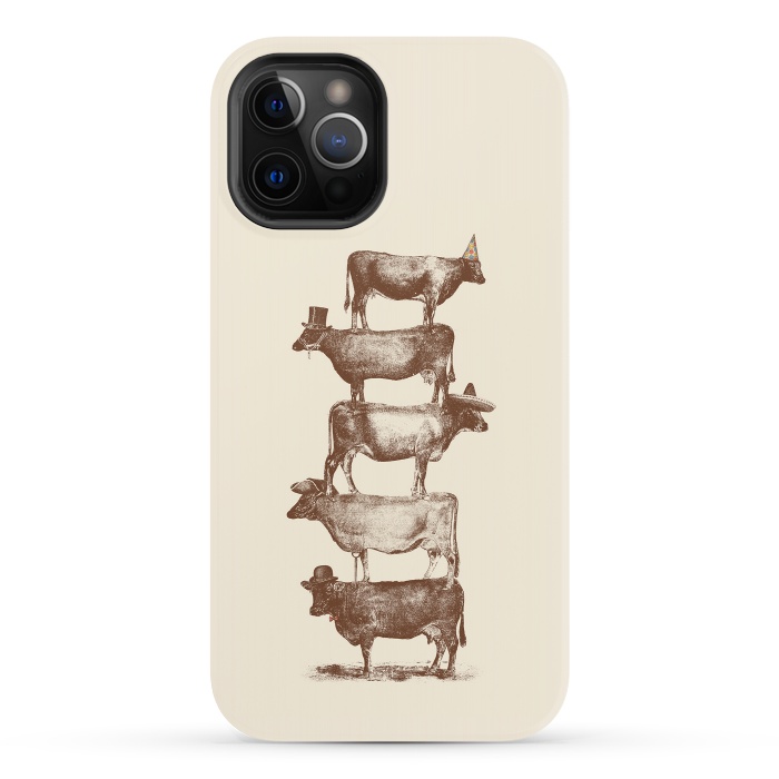 iPhone 12 Pro StrongFit Cow Cow Nuts by Florent Bodart