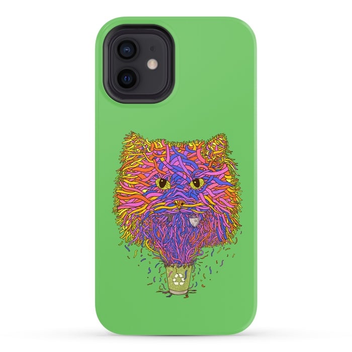 iPhone 12 StrongFit Recycle Cat by Tummeow