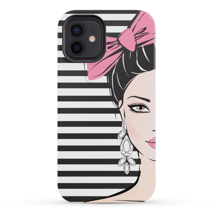 iPhone 12 mini StrongFit Bow Girl by Martina
