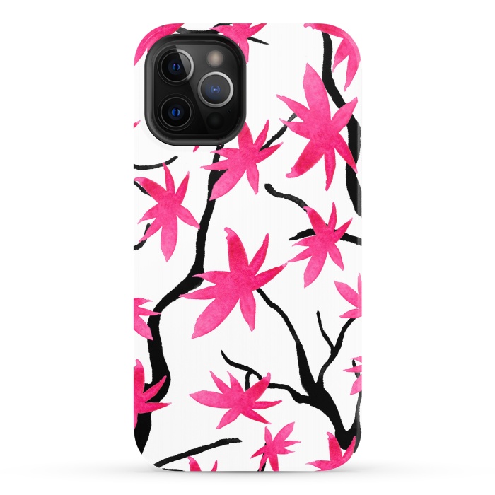 iPhone 12 Pro StrongFit Pink Blossoms by Amaya Brydon