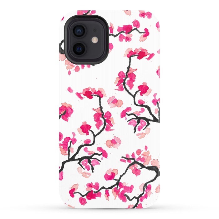 iPhone 12 StrongFit Japanese Cherry Blossoms by Amaya Brydon